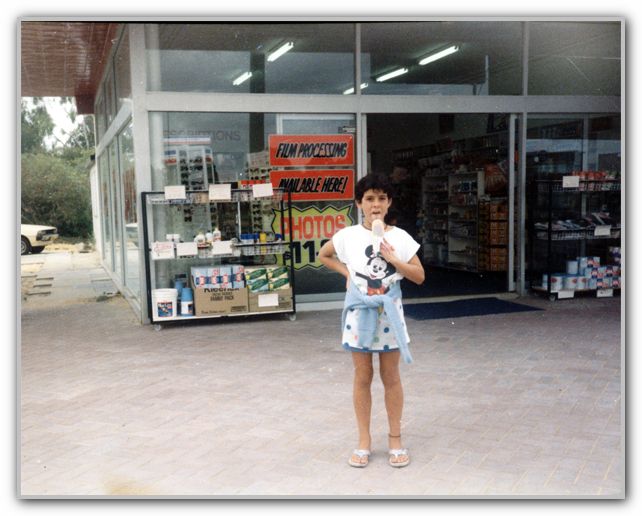 Young LJ eating icecream Bedford